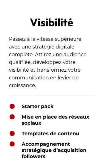 Formule Visibilité — Branding complet et stratégie réseaux sociaux par Jimmy Ulloa